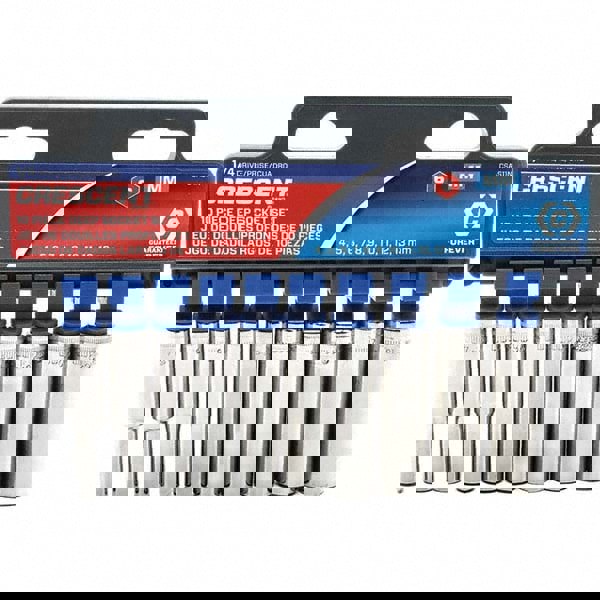 Deep Socket Set: 10 Pc, 1/4